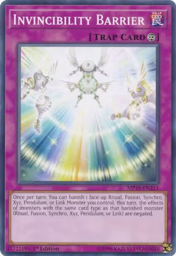 Invincibility Barrier (MP19-EN211), 2019 Gold Sarcophagus Tin Mega Pack — Yu-Gi-Oh! card price