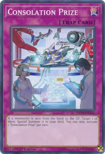 Consolation Prize (MP19-EN216), 2019 Gold Sarcophagus Tin Mega Pack — Yu-Gi-Oh! card price