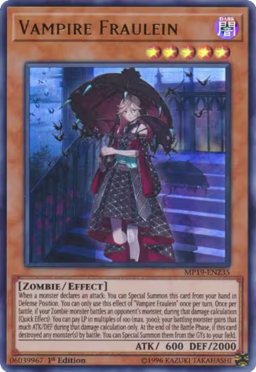Vampire Fraulein (MP19-EN235), 2019 Gold Sarcophagus Tin Mega Pack — Yu-Gi-Oh! card price