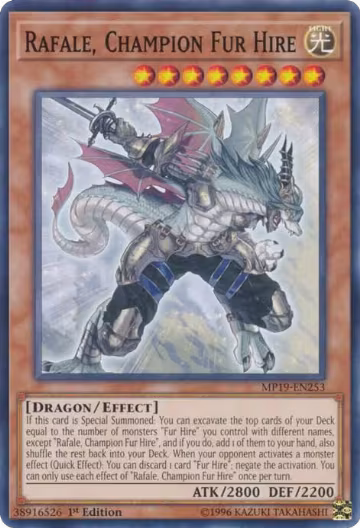Rafale, Champion Fur Hire (MP19-EN253), 2019 Gold Sarcophagus Tin Mega Pack — Yu-Gi-Oh! card price