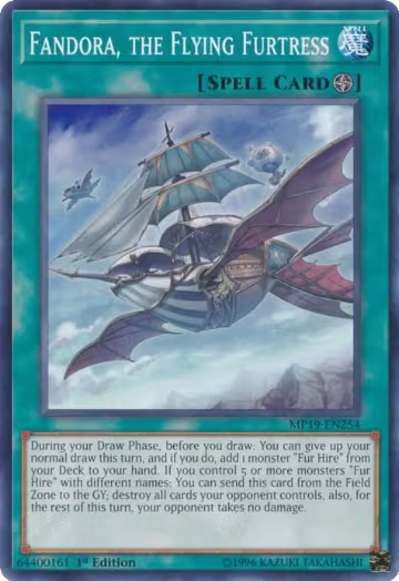 Fandora, the Flying Furtress (MP19-EN254), 2019 Gold Sarcophagus Tin Mega Pack — Yu-Gi-Oh! card price