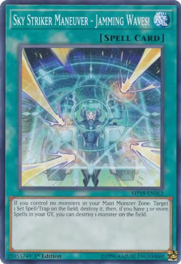 Sky Striker Maneuver - Jamming Waves! (MP19-EN262), 2019 Gold Sarcophagus Tin Mega Pack — Yu-Gi-Oh! card price
