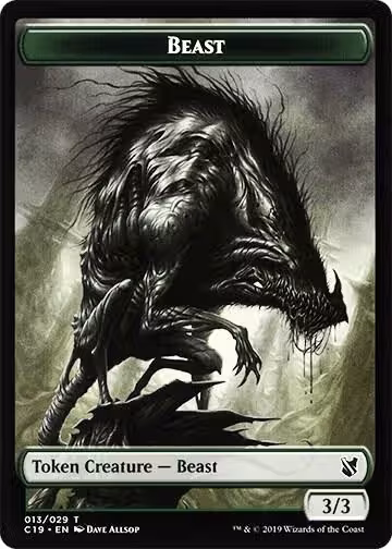 Beast (013) // Wurm Double-Sided Token (13 // 21), Commander 2019 — Magic card price