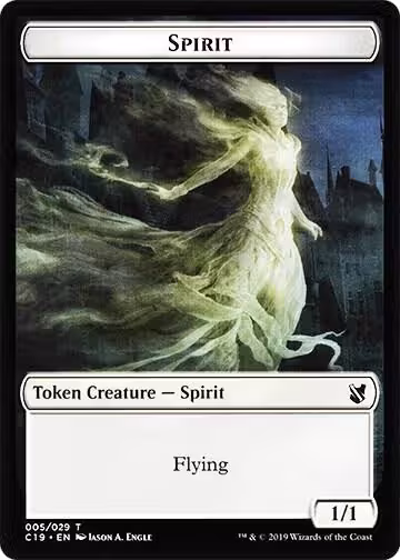 Spirit // Human Double-Sided Token (5 // 3), Commander 2019 — Magic card price
