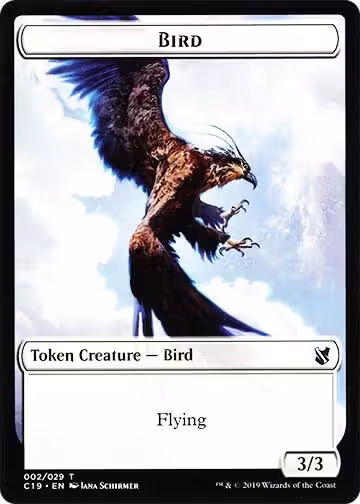 Bird (002) // Sculpture Double-Sided Token (2 // 24), Commander 2019 — Magic card price