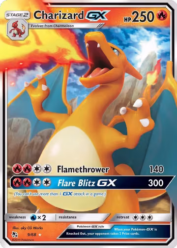 Charizard GX (9/68) — card price