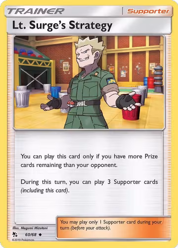 Lt. Surge's Strategy (60/68), Hidden Fates — Pokémon card price