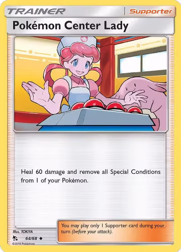 Pokemon Center Lady (64/68), Hidden Fates — Pokémon card price
