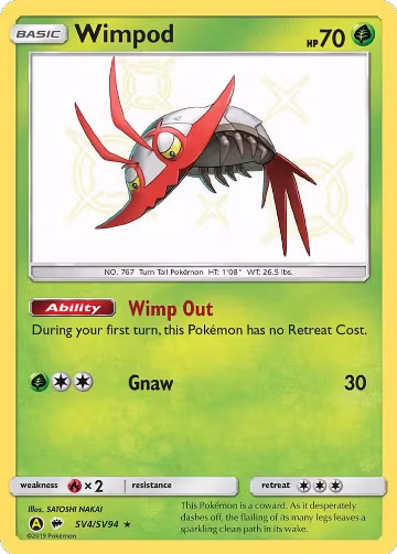 Wimpod (SV4/SV94), Hidden Fates: Shiny Vault — Pokémon card price