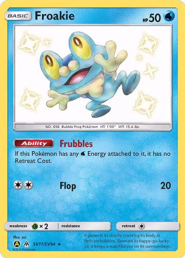 Froakie (SV11/SV94), Hidden Fates: Shiny Vault — Pokémon card price