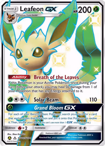 Leafeon GX (SV46/SV94), Hidden Fates: Shiny Vault — Pokémon card price