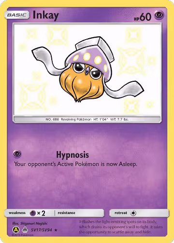 Inkay (SV17/SV94), Hidden Fates: Shiny Vault — Pokémon card price