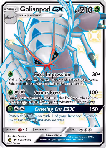 Golisopod GX (SV48/SV94), Hidden Fates: Shiny Vault — Pokémon card price