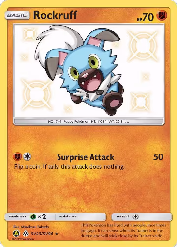 Rockruff (SV23/SV94), Hidden Fates: Shiny Vault — Pokémon card price