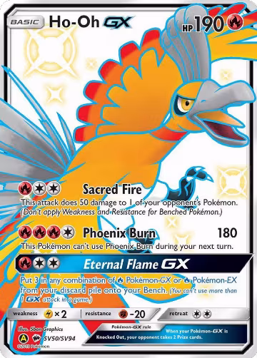 Ho-Oh GX (SV50/SV94), Hidden Fates: Shiny Vault — Pokémon card price