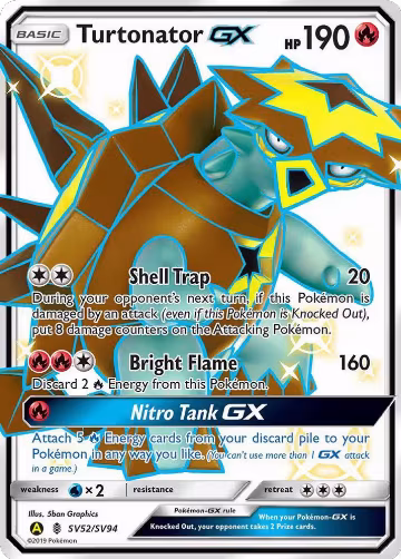 Turtonator GX (SV52/SV94), Hidden Fates: Shiny Vault — Pokémon card price