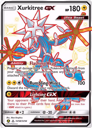 Xurkitree GX (SV58/SV94), Hidden Fates: Shiny Vault — Pokémon card price