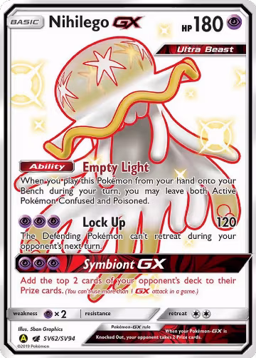 Nihilego GX (SV62/SV94), Hidden Fates: Shiny Vault — Pokémon card price