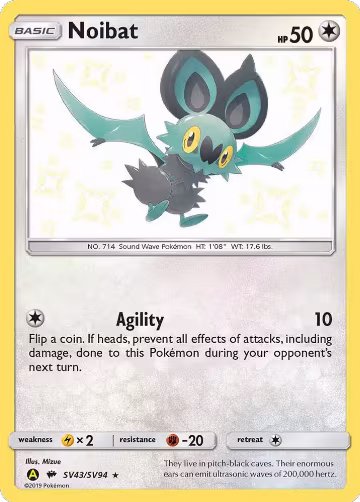 Noibat (SV43/SV94), Hidden Fates: Shiny Vault — Pokémon card price