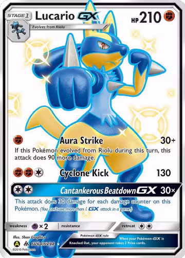 Lucario GX (SV64/SV94), Hidden Fates: Shiny Vault — Pokémon card price