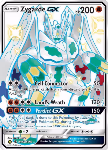 Zygarde GX (SV65/SV94), Hidden Fates: Shiny Vault — Pokémon card price