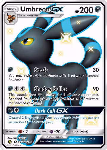Umbreon GX (SV69/SV94), Hidden Fates: Shiny Vault — Pokémon card price