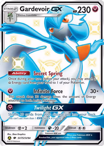 Gardevoir GX (SV75/SV94), Hidden Fates: Shiny Vault — Pokémon card price