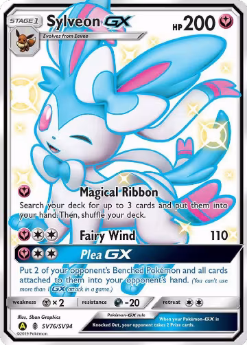 Sylveon GX (SV76/SV94), Hidden Fates: Shiny Vault — Pokémon card price