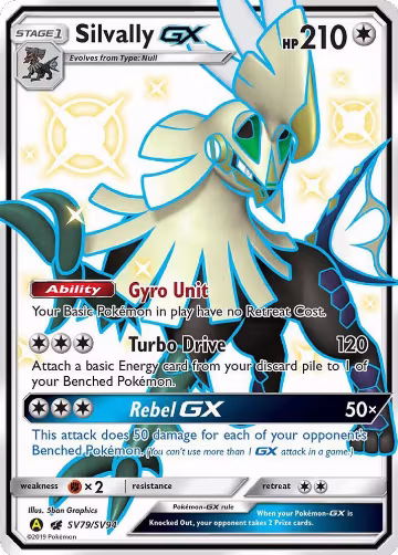 Silvally GX (SV79/SV94), Hidden Fates: Shiny Vault — Pokémon card price
