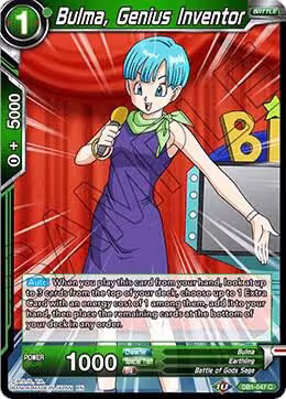 Bulma, Genius Inventor (DB1-047), Draft Box 04 - Dragon Brawl — DB Super card price