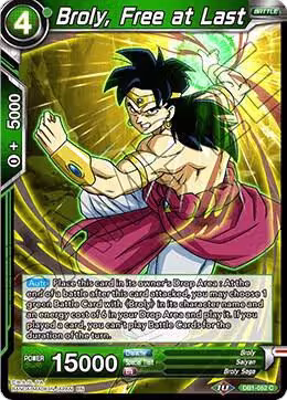 Broly, Free at Last (DB1-052), Draft Box 04 - Dragon Brawl — DB Super card price