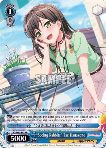 "Seeing Rabbits" Tae Hanazono (BD/W63-E079 R), BanG Dream! Girls Band Party! Vol.2 — Weiß Schwarz card price