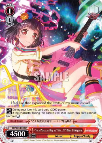 "In a Place as Big as This...?!" Rimi Ushigome (BD/W63-E059 U), BanG Dream! Girls Band Party! Vol.2 — Weiß Schwarz card price
