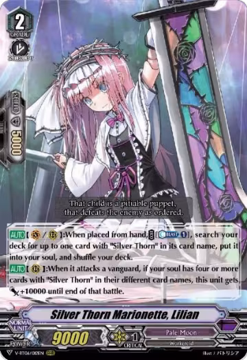 Silver Thorn Marionette, Lilian (V-BT06/012EN), V-BT06: Phantasmal Steed Restoration — Vanguard card price