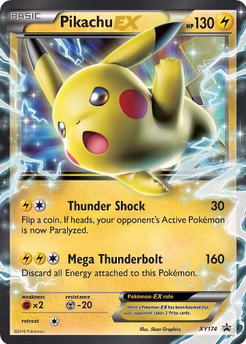 Pikachu EX - XY174 (XY174), Jumbo Cards — Pokémon card price