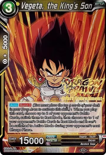 Vegeta, the King's Son (Dragon Brawl Draft Tournament Gold Stamped) (DB1-067), Promotion Cards — DB Super card price