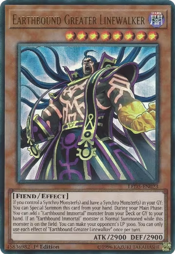 Earthbound Greater Linewalker (LED5-EN023), Legendary Duelists: Immortal Destiny — Yu-Gi-Oh! card price