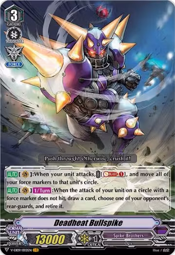 Deadheat Bullspike (V-EB09/002EN), V-EB09: The Raging Tactics — Vanguard card price