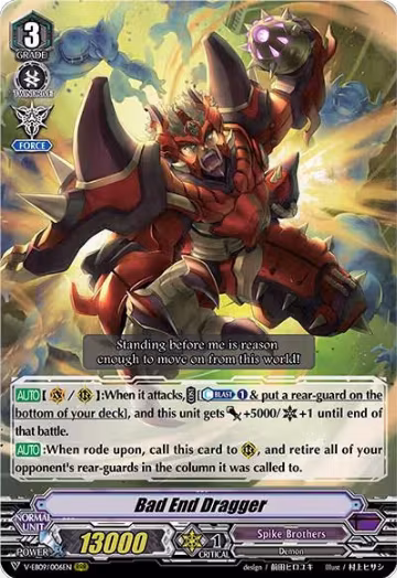 Bad End Dragger (V-EB09/006EN), V-EB09: The Raging Tactics — Vanguard card price