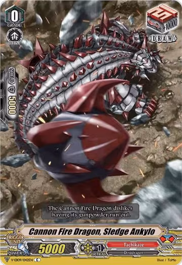 Cannon Fire Dragon, Sledge Ankylo (V-EB09/042EN), V-EB09: The Raging Tactics — Vanguard card price