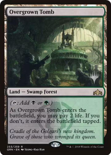 Overgrown Tomb (253), Promo Pack: Throne of Eldraine — Magic card price