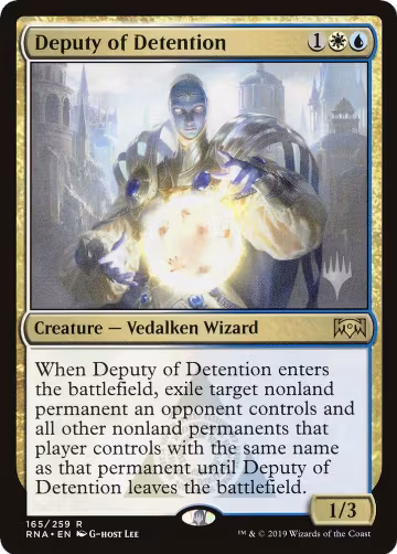 Deputy of Detention (165), Promo Pack: Throne of Eldraine — Magic card price