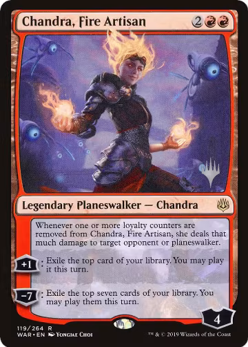 Chandra, Fire Artisan (119), Promo Pack: Throne of Eldraine — Magic card price