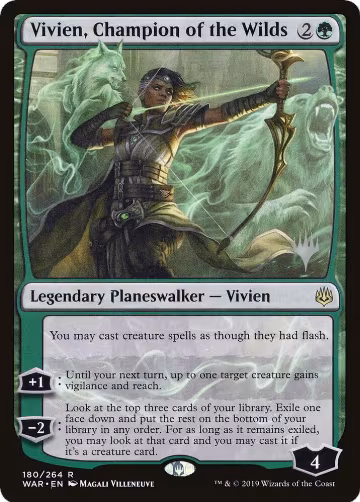 Vivien, Champion of the Wilds (180), Promo Pack: Throne of Eldraine — Magic card price