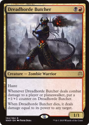Dreadhorde Butcher (194), Promo Pack: Throne of Eldraine — Magic card price