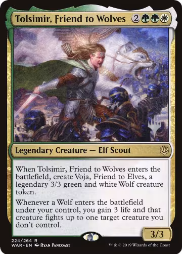 Tolsimir, Friend to Wolves (224), Promo Pack: Throne of Eldraine — Magic card price