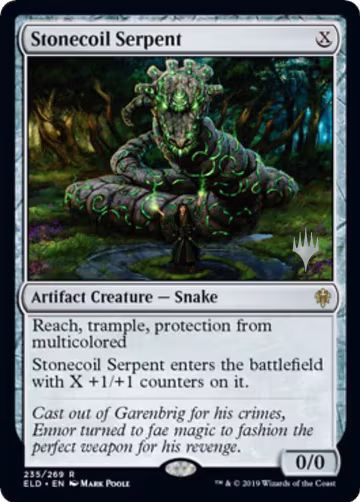 Stonecoil Serpent (235), Promo Pack: Throne of Eldraine — Magic card price