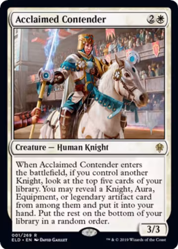 Acclaimed Contender (1), Promo Pack: Throne of Eldraine — Magic card price