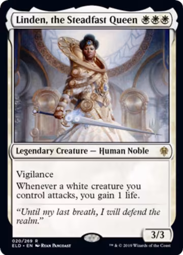 Linden, the Steadfast Queen (20), Promo Pack: Throne of Eldraine — Magic card price