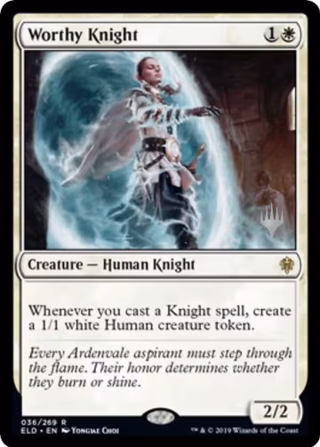 Worthy Knight (36), Promo Pack: Throne of Eldraine — Magic card price